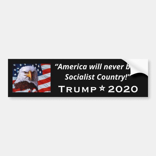 Amerika wird nie ein sozialistisches Land sein - T Autoaufkleber (Vorne)