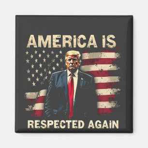 Amerika wird wieder respektiert Trump USA 4. Juli Magnet