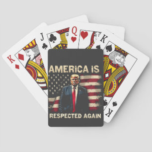 Amerika wird wieder respektiert Trump USA 4. Juli Spielkarten