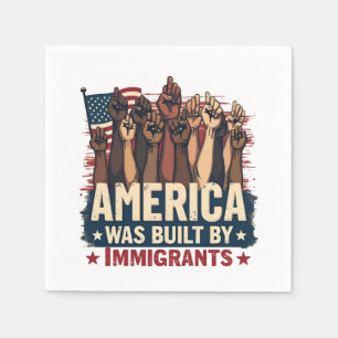 Amerika wurde von Immigranten erbaut, Trump-Demokr Serviette