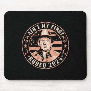 Amerika zurück Trump Cowboy Rodeo Wahl 2024 Mousepad