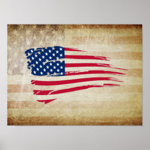AMERIKAN FLAG ART POSTER