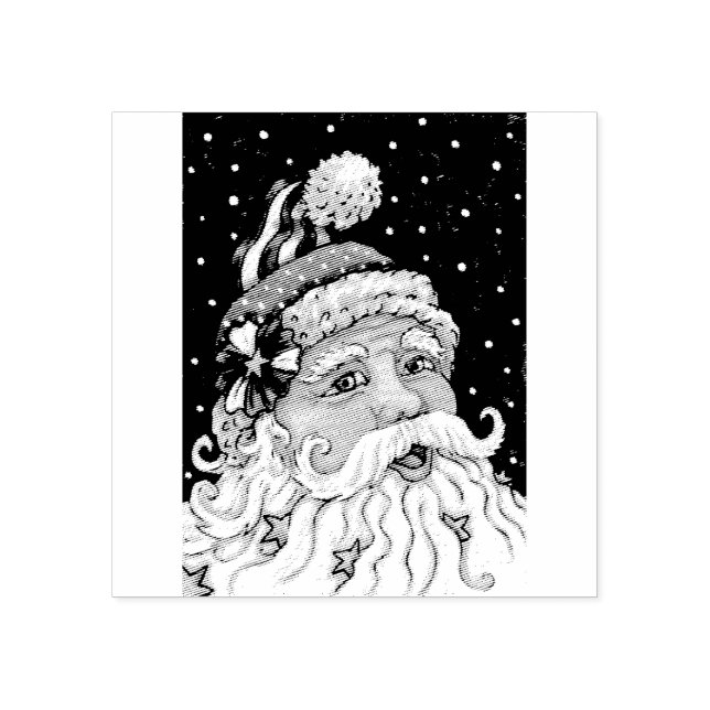 AMERIKANA ST. NICHOLAS, SANTA FACE RUBBER BRIEFMAR GUMMISTEMPEL (Prägung)