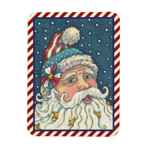 AMERIKANA ST. NICK, PATRIOTISCHE CHRISTMAS MAGNET
