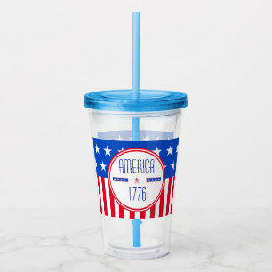 Amerikaner 1776 patriotisch acryltrinkbecher