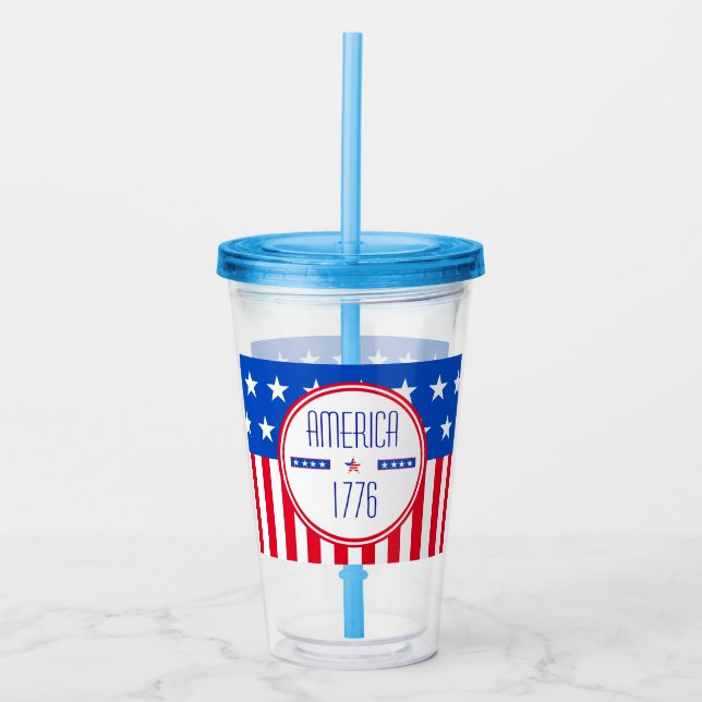 Amerikaner 1776 patriotisch acryltrinkbecher (Vorderseite)