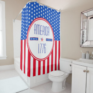 Amerikaner 1776 patriotisch duschvorhang