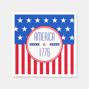 Amerikaner 1776 patriotisch serviette