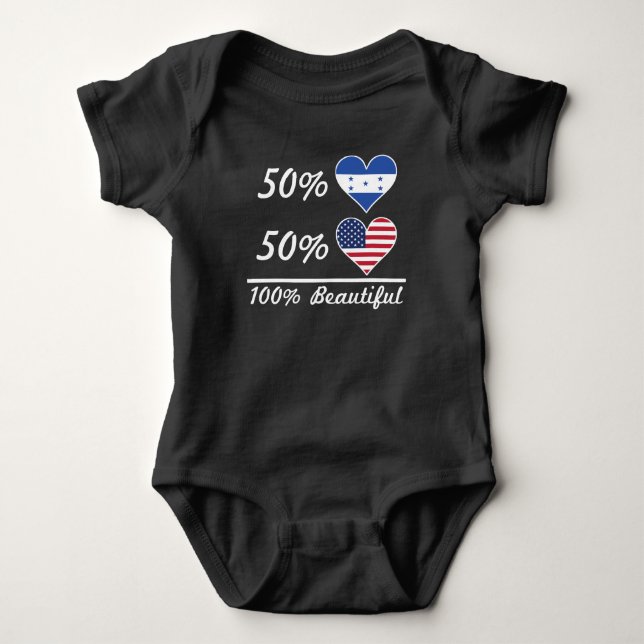Amerikaner 50% Honduraner-50% 100% schön Baby Strampler (Vorderseite)
