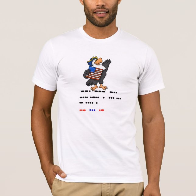 Amerikaner-Adler-T - Shirt des Schinken-Radio-1776 (Vorderseite)