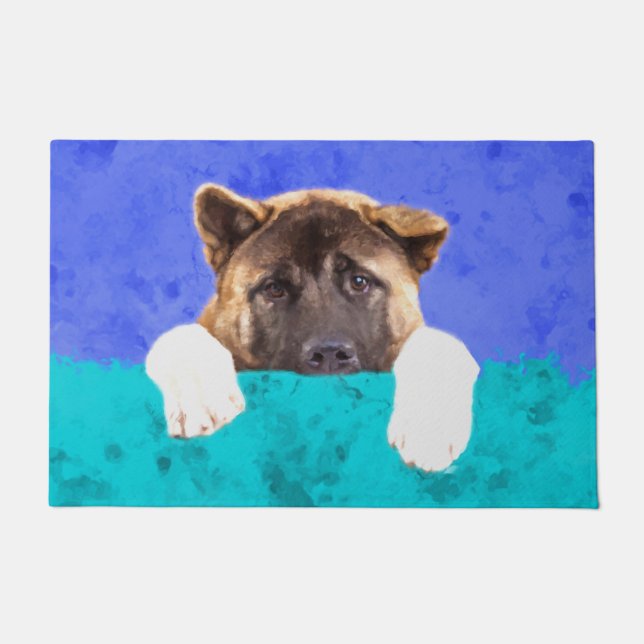 Amerikaner-Akita-Welpe Fußmatte (Vorderseite)
