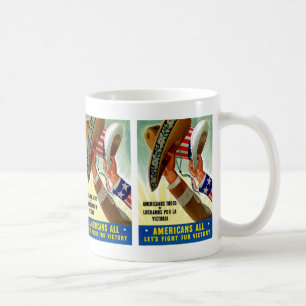 Amerikaner alle ~ Lasst uns für den Sieg kämpfen Kaffeetasse