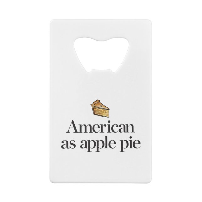 Amerikaner als Apfelkuchen Kreditkarten Flaschenöffner (Rückseite)