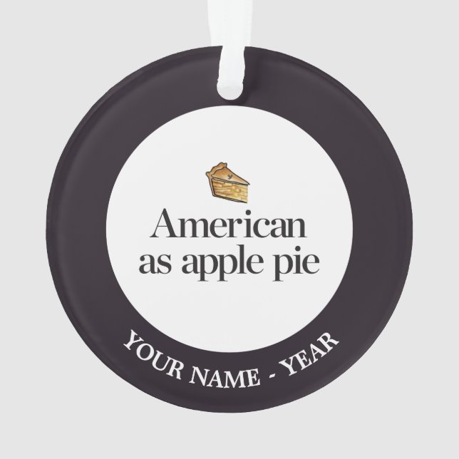 Amerikaner als Apfelkuchen Ornament (Rückseite)