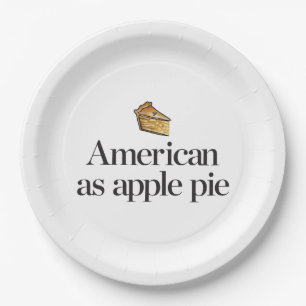 Amerikaner als Apfelkuchen Pappteller