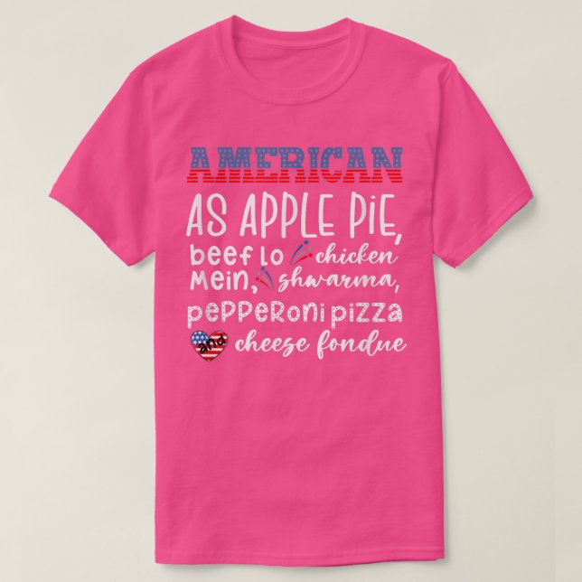Amerikaner als Apple Pie T - Shirt (Design vorne)