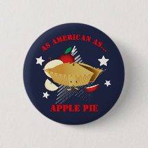 Amerikaner als Knopf des Apfelkuchen-|