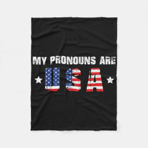 Amerikaner am 4. Juli - meine Pronomen sind Usa Fleecedecke