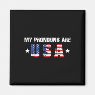 Amerikaner am 4. Juli - meine Pronomen sind Usa Magnet