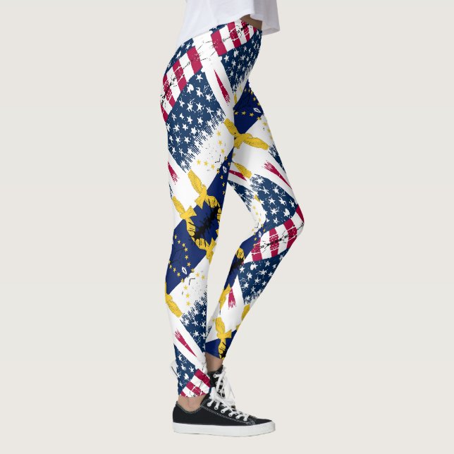 Amerikaner auf Azoren Leggings (Rechts)