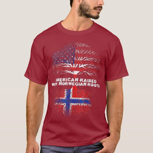 Amerikaner aufgewachsen mit Norwegischen Wurzeln N T-Shirt (Vorderseite)