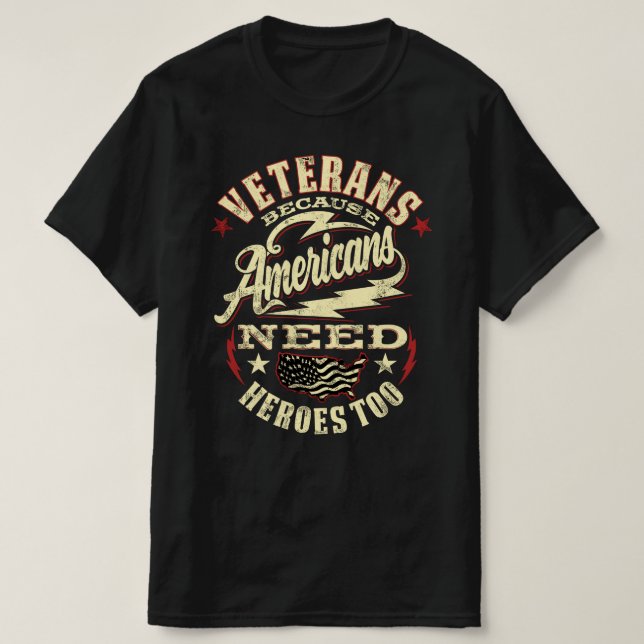 Amerikaner brauchen auch Helden T-Shirt (Design vorne)