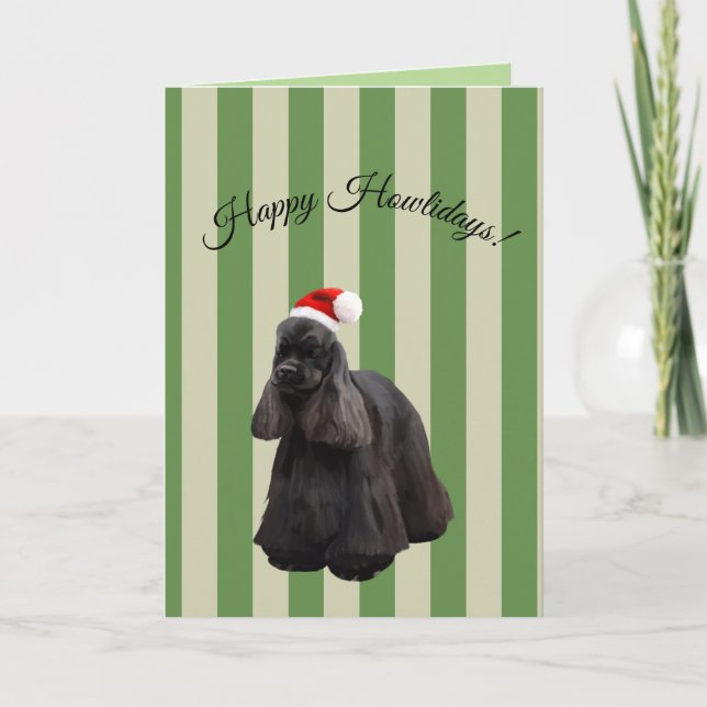 Amerikaner-Cocker spaniel-Feiertags-Karte Feiertagskarte (Vorderseite)