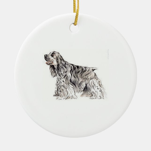 Amerikaner Cocker spaniel Keramik Ornament (Vorne)