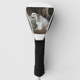 Amerikaner-cocker spanielsitzen golf headcover