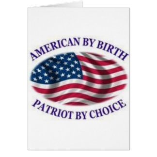 Amerikaner durch Geburtspatrioten durch Wahl