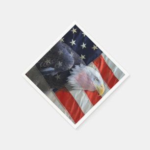 Amerikaner Eagle und Flagge Serviette