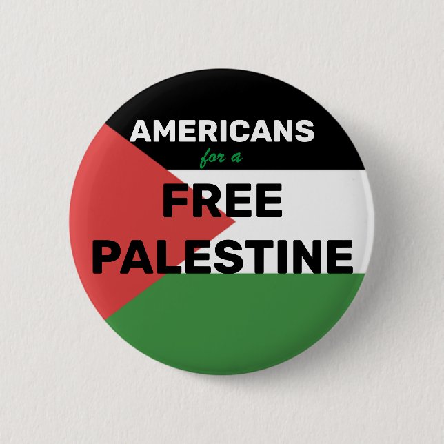 AMERIKANER FÜR EINE KOSTENLOSE PALÄSTINENFLAGE ROT BUTTON (Vorderseite)
