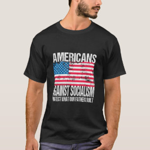 Amerikaner gegen den Sozialismus Retro amerikanisc T-Shirt