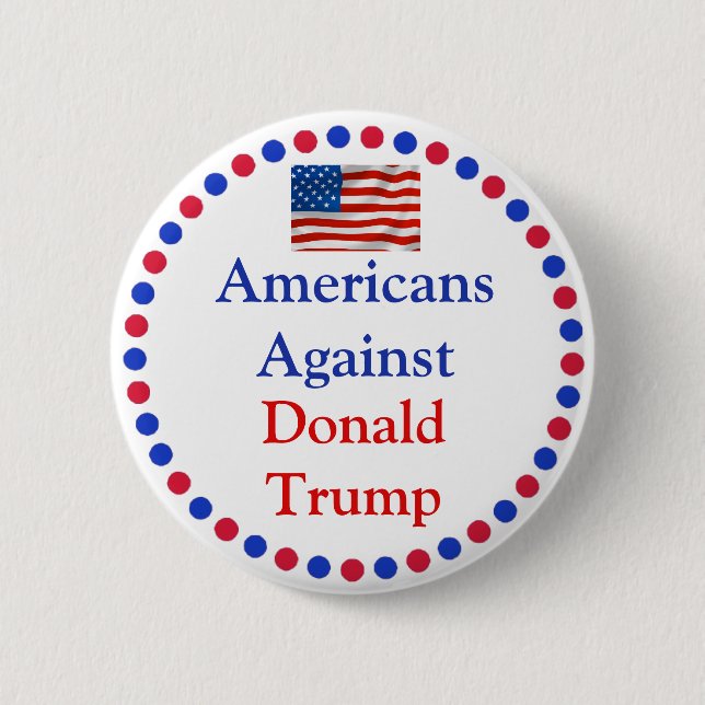 Amerikaner gegen Donald Trump Button (Vorderseite)