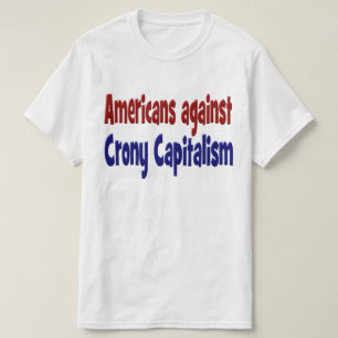 Amerikaner gegen Günstlingskapitalismus roter blau T-Shirt