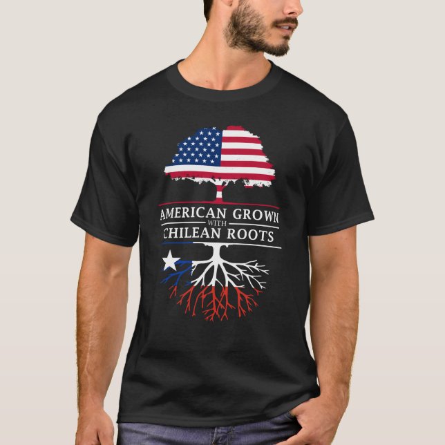 Amerikaner gewachsen mit Chilene-Wurzel-   T-Shirt (Vorderseite)