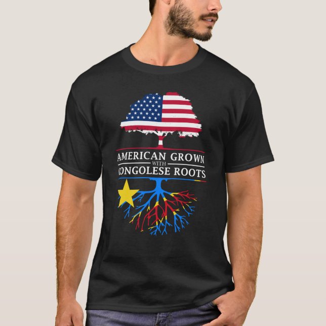 Amerikaner gewachsen mit den kongolesischen T-Shirt (Vorderseite)