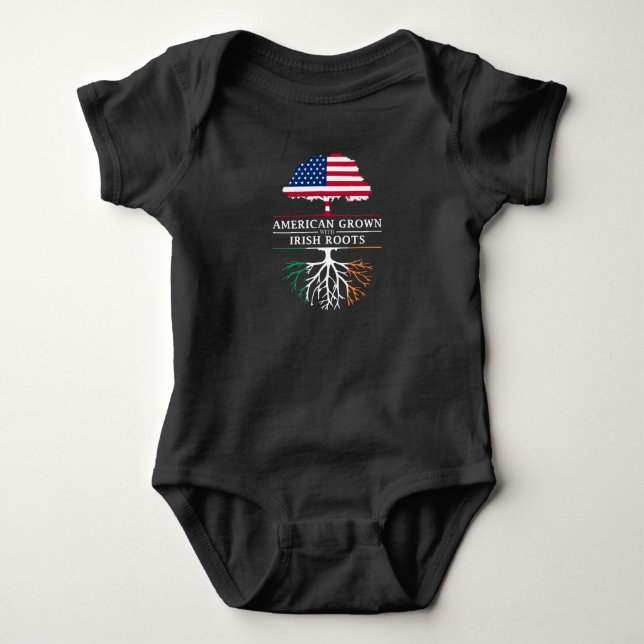 Amerikaner gewachsen mit Iren-Wurzel-   Baby Strampler (Vorderseite)