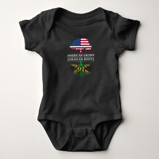 Amerikaner gewachsen mit jamaikanischen Wurzeln   Baby Strampler (Vorderseite)