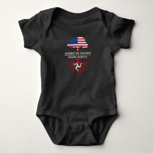 Amerikaner gewachsen mit Manx Wurzeln   Isle of Baby Strampler