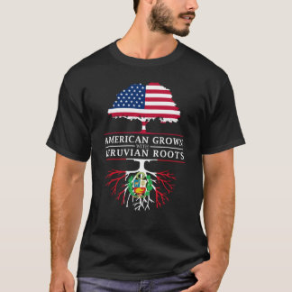 Amerikaner gewachsen mit Peruaner-Wurzel- T-Shirt