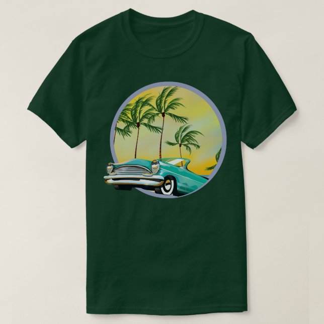 Amerikaner im Sonnenuntergang T-Shirt (Design vorne)