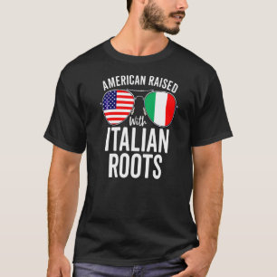 Amerikaner mit italienischer Roots-Flagge USA Ital T-Shirt