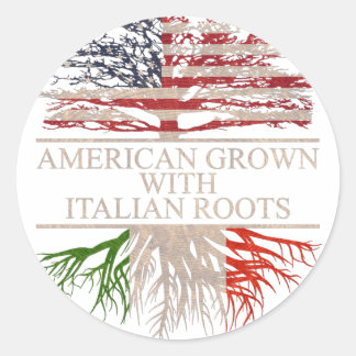 Amerikaner mit italienischer Wurzel Runder Aufkleber