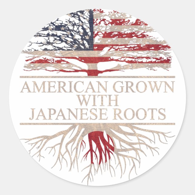 Amerikaner mit japanischen Wurzeln Runder Aufkleber (Vorderseite)