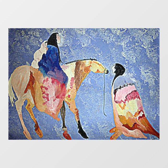 AMERIKANER MIT PFERD UND BLANKETS 2 FENSTERAUFKLEBER (Blatt)