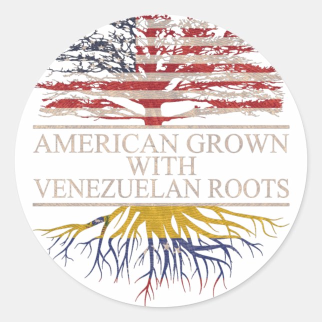 Amerikaner mit venezolanischen Wurzeln Runder Aufkleber (Vorderseite)