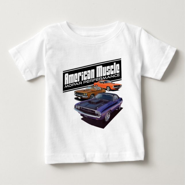 Amerikaner Mopar Muskel Baby T-shirt (Vorderseite)