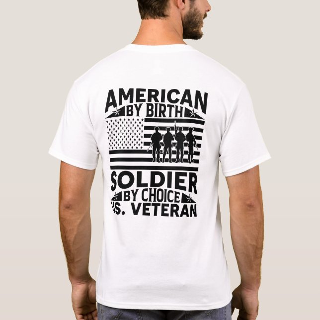 Amerikaner nach Geburt, Fester nach Wahl T-Shirt (Rückseite)