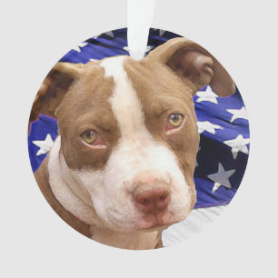 Amerikaner Pitbull Terrier Welpe Ornament